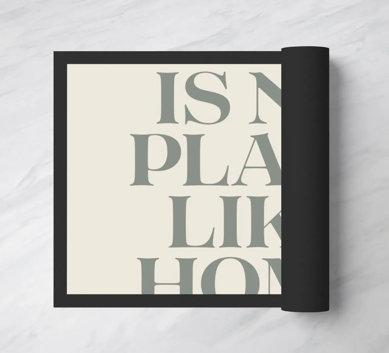 quote text typography doormat by Eva Rogers