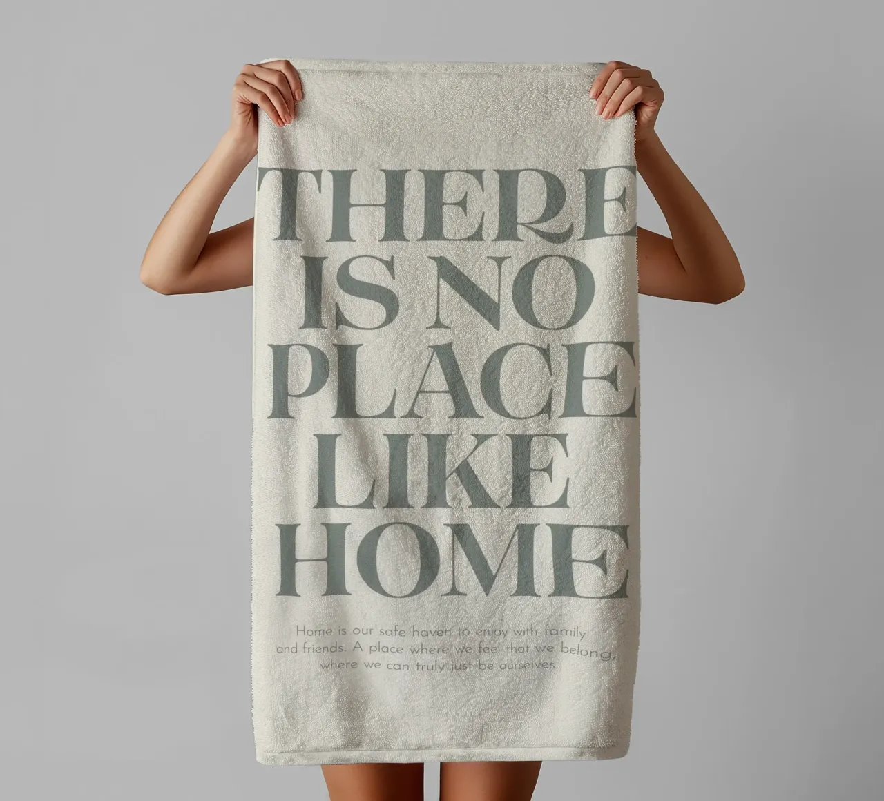 quote text typography towel by Eva Rogers