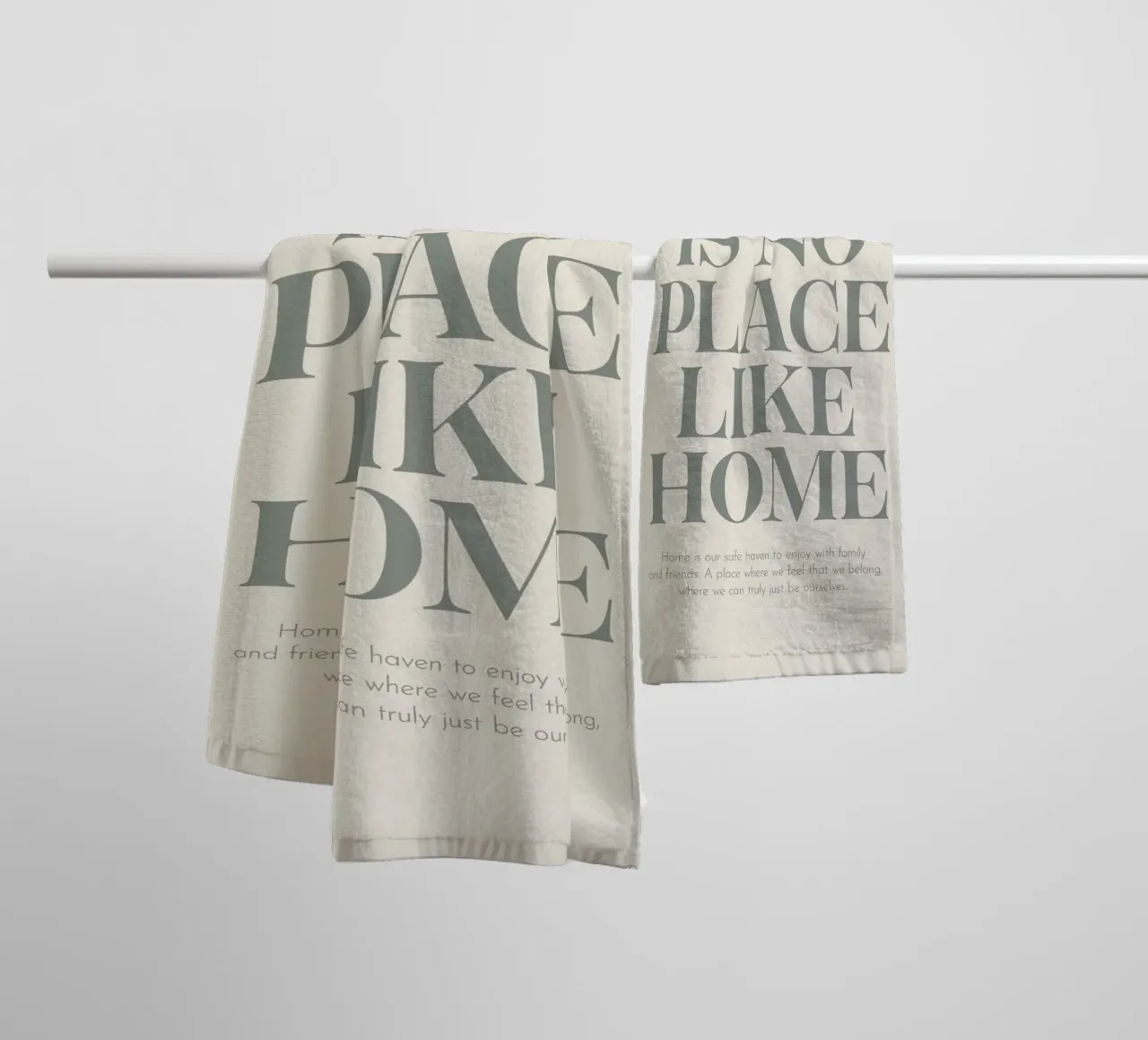 quote text typography towel by Eva Rogers
