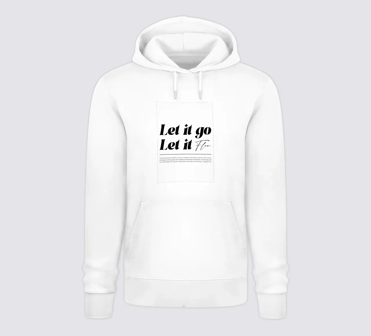 quote text typography hoodie by Eva Rogers