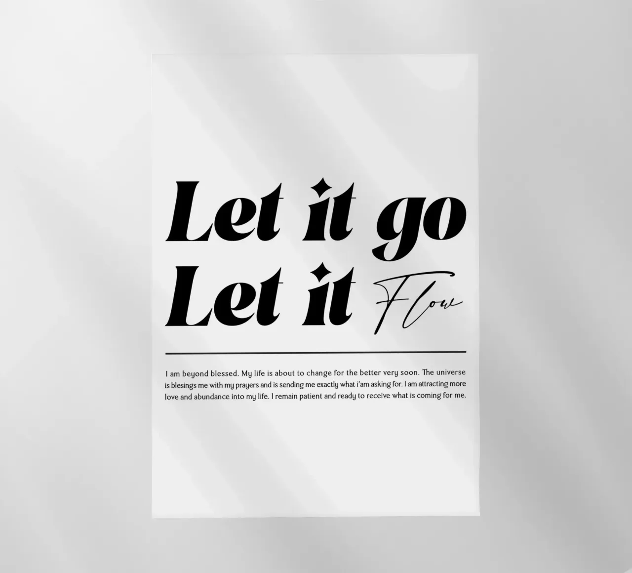quote text typography backlit film by Eva Rogers