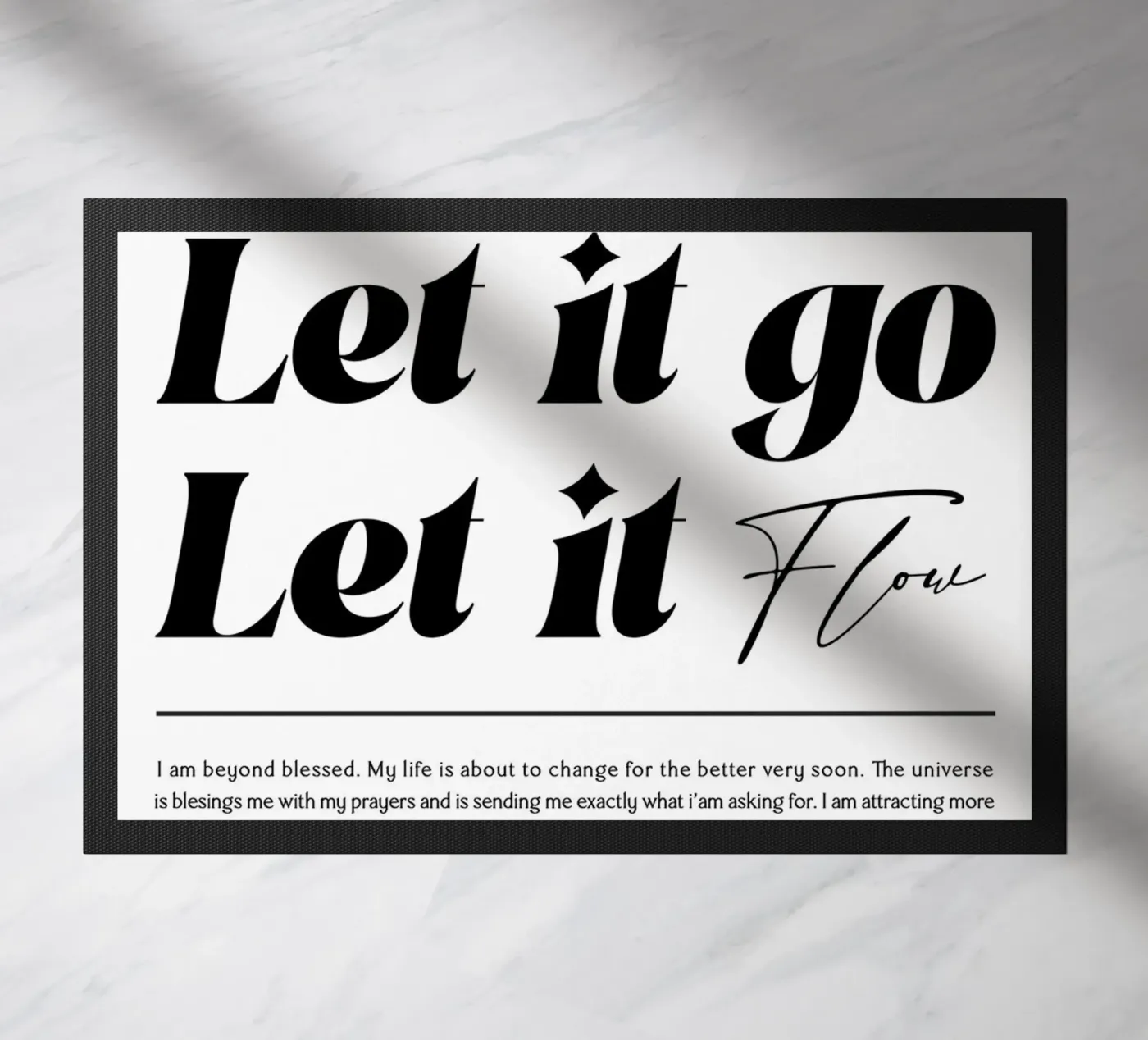 quote text typography doormat by Eva Rogers