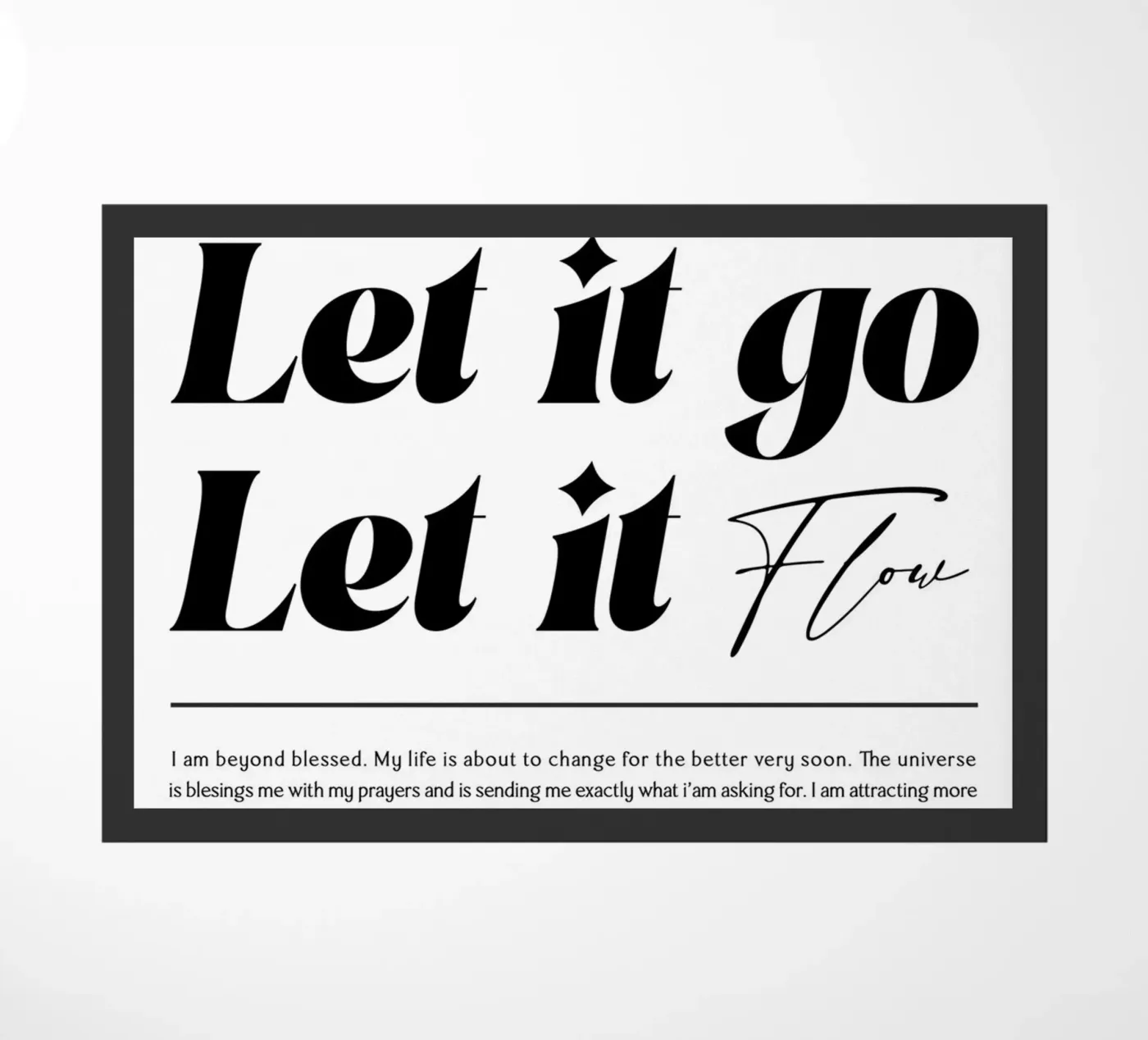 quote text typography doormat by Eva Rogers