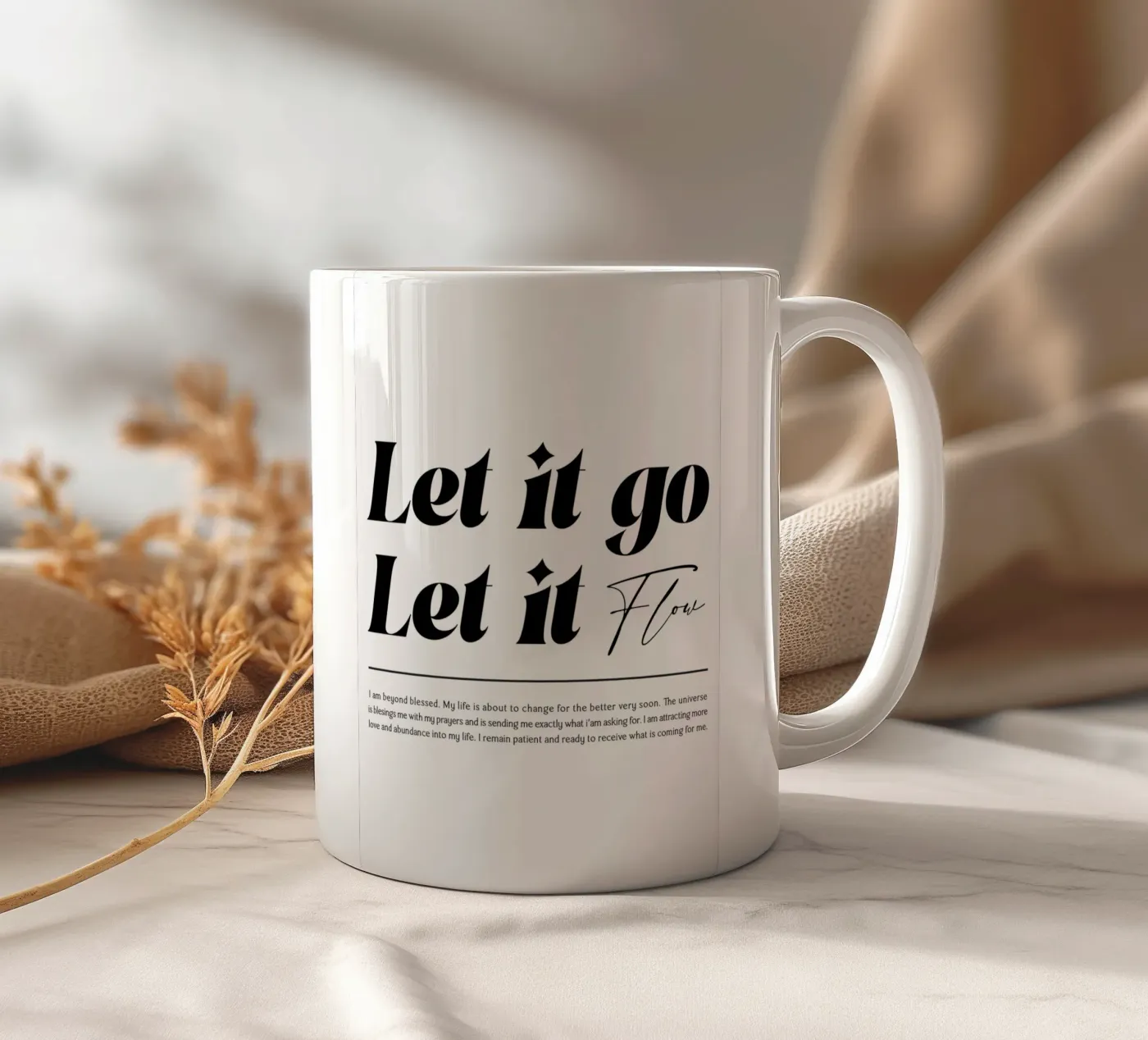 quote text typography ceramic mug by Eva Rogers