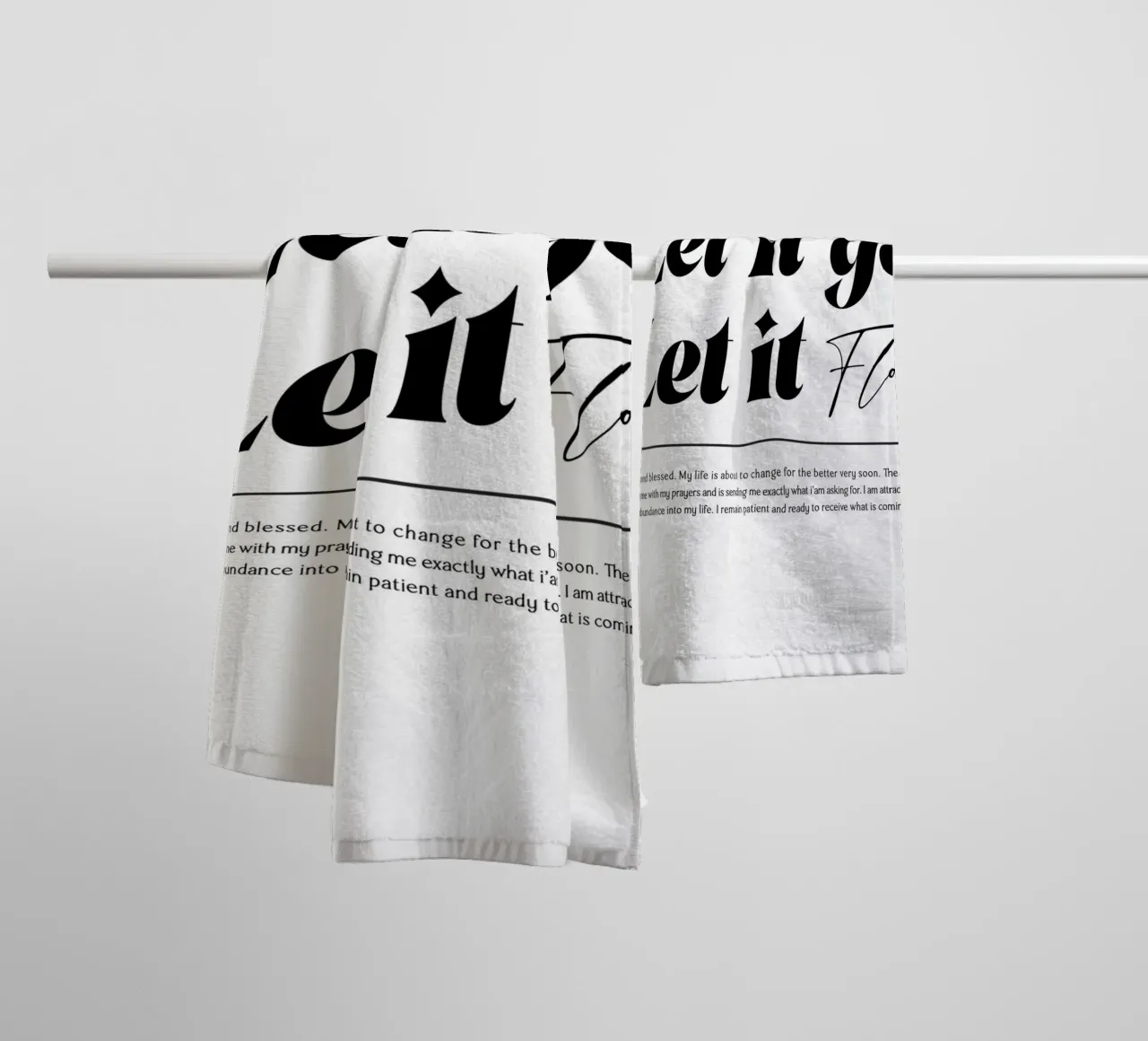 Zitat Texttypografie Handtuch von Eva Rogers