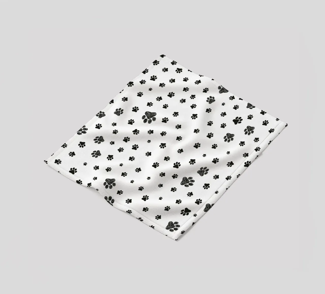 Impronte di zampa nere coperta in pile da gulsengunel
