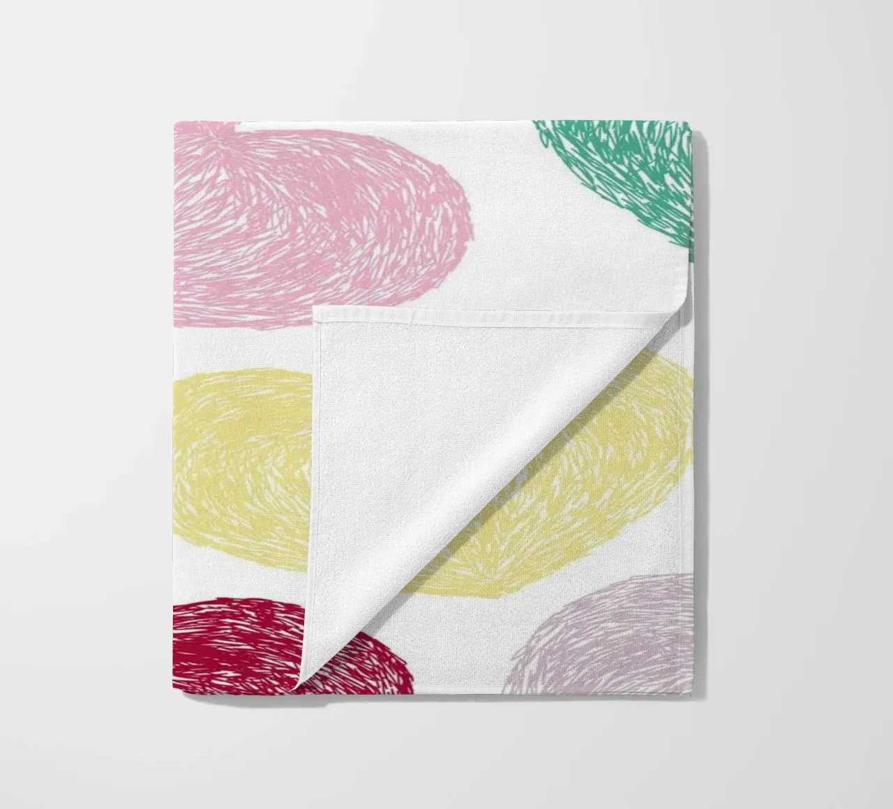 Doodle hearts seamless colorful pattern beach towel by gulsengunel
