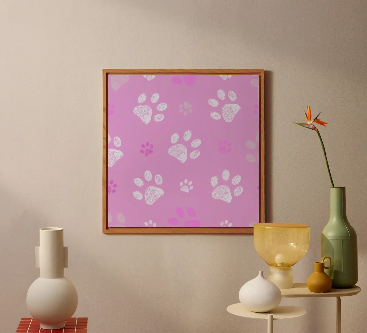 Lavander paw prints forex plate by gulsengunel