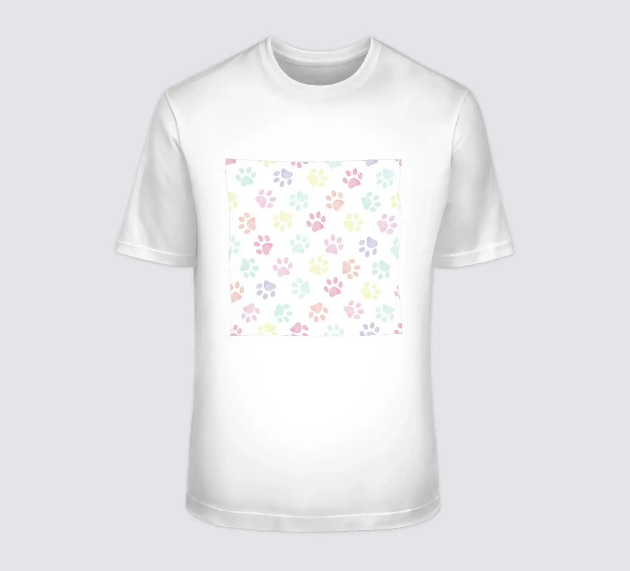 Impronte di zampe in colori pastello t-shirt da gulsengunel