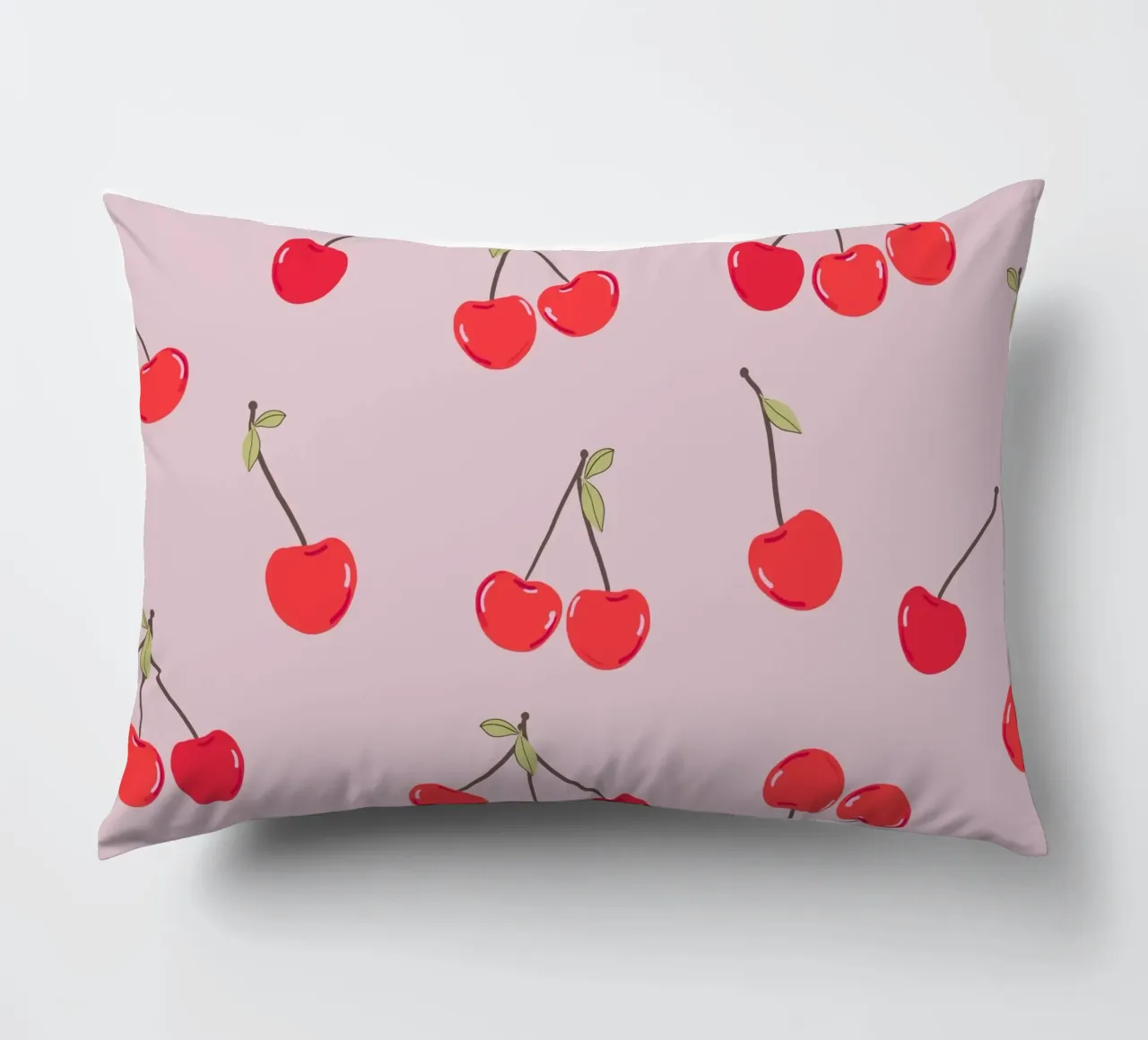 Valentine's Day design cherries decorative cushion by gulsengunel