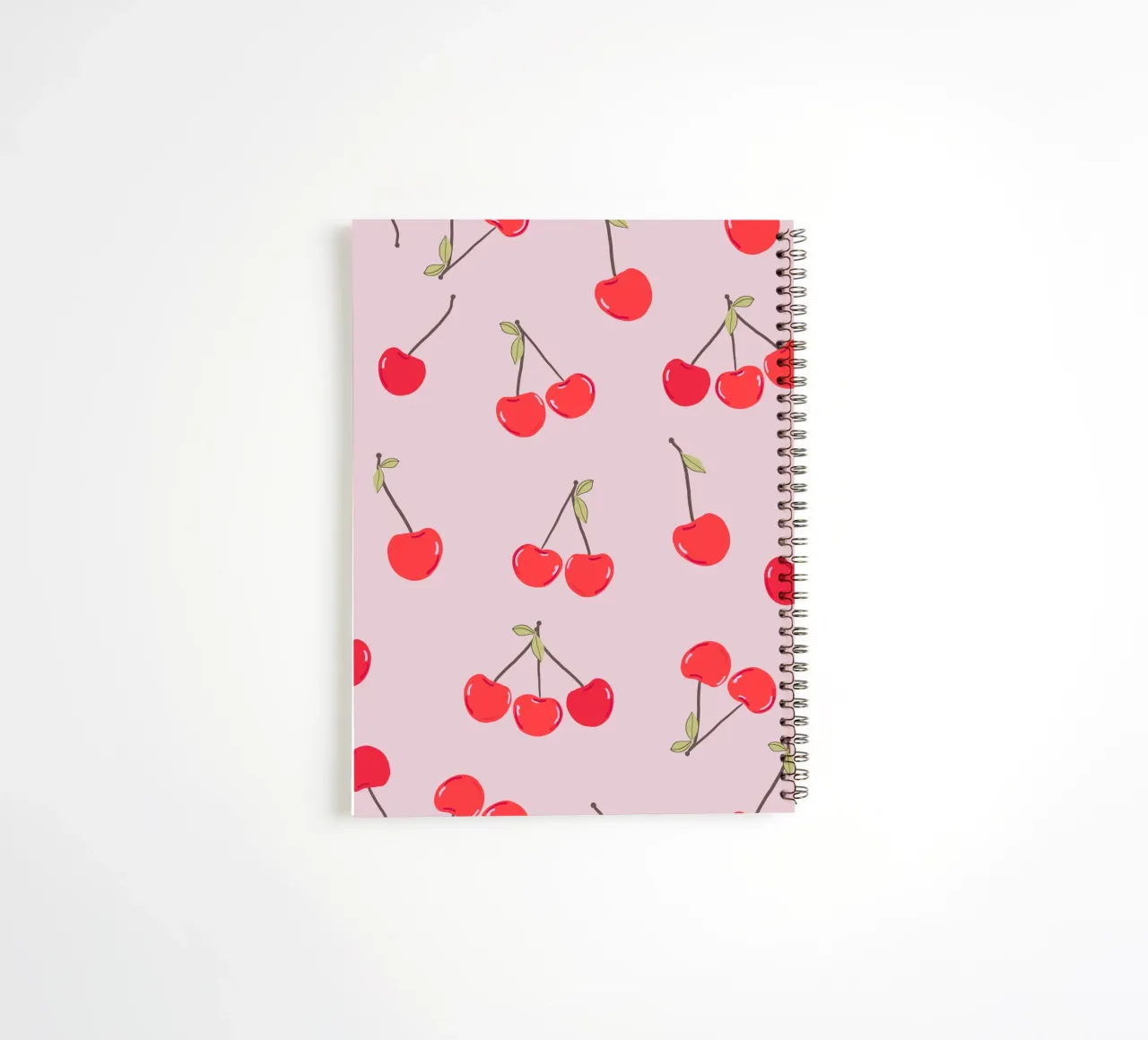 Valentine's Day design cherries spiral notebook by gulsengunel