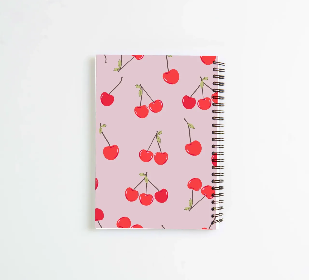 Valentine's Day design cherries spiral notebook by gulsengunel