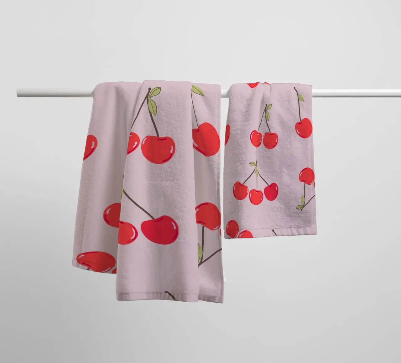 Ciliegie di design per San Valentino asciugamano da bagno da gulsengunel