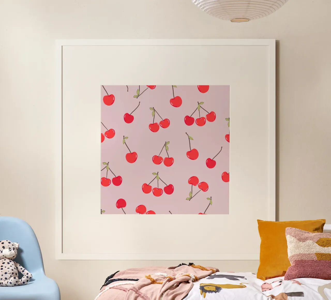 Valentine's Day design cherries poster by gulsengunel