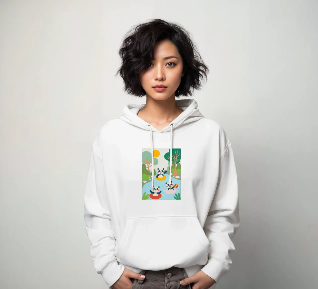 Drie Panda's Spelen hoodie van CUTE ANIMALS