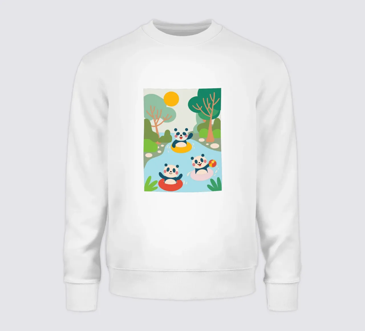 Three Pandas Play sweatshirt by CUTE ANIMALS