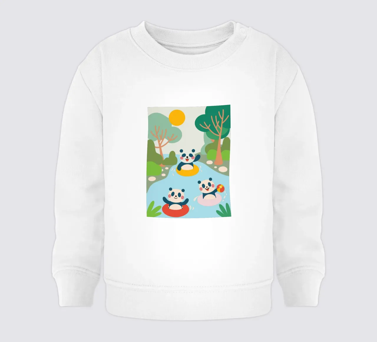 Tre panda giocano felpa neonato da CUTE ANIMALS