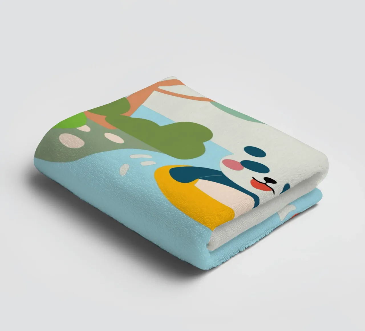 Three Pandas Play towel by CUTE ANIMALS