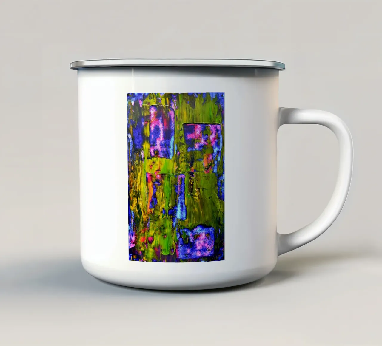 Inspired by Hans Hofmann. 5. tazza in smalto da Thierry Vobmann Abstract painting