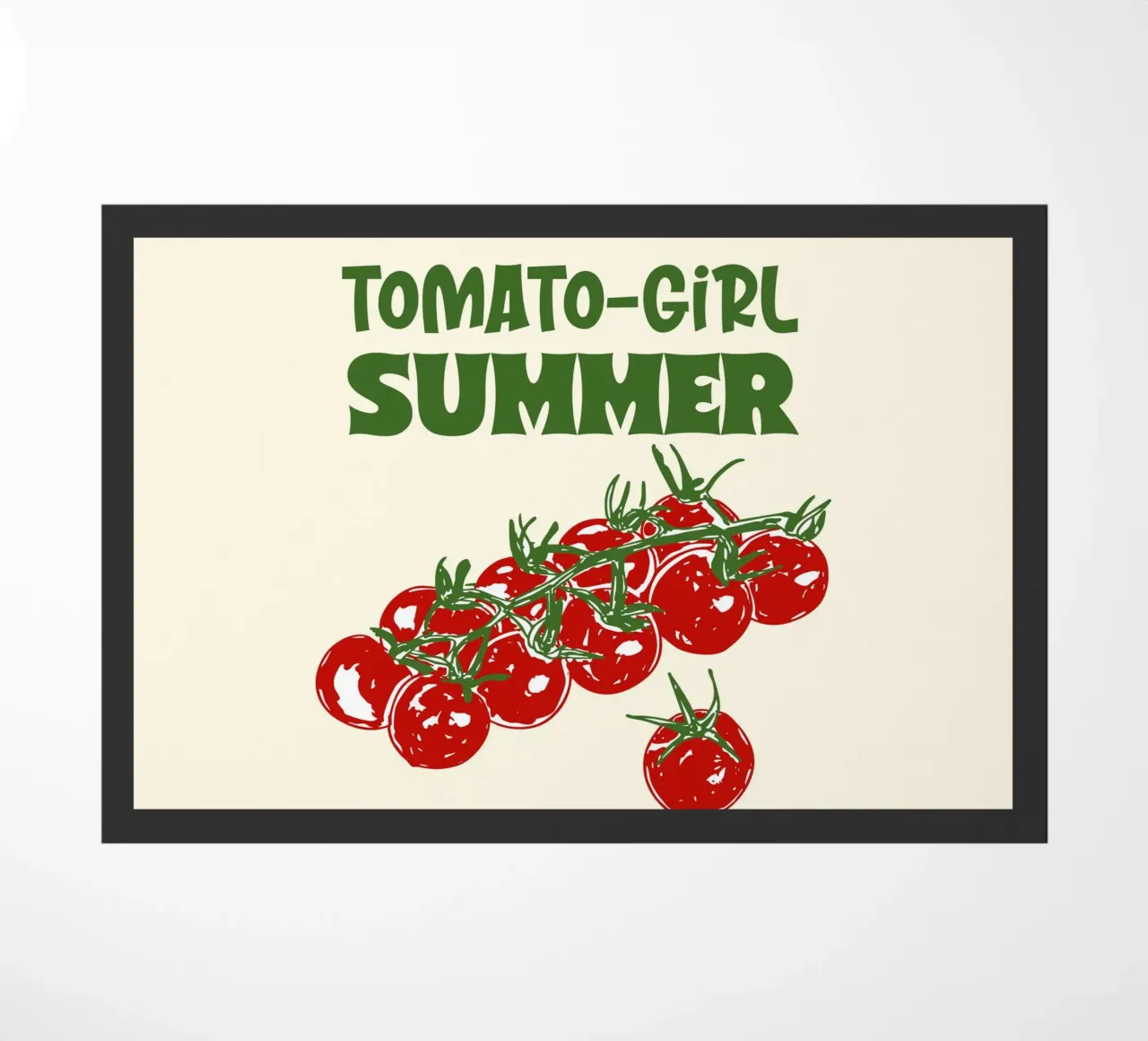 Tomato Girl Summer Vibes Illustration paillasson de EDMPROJECT