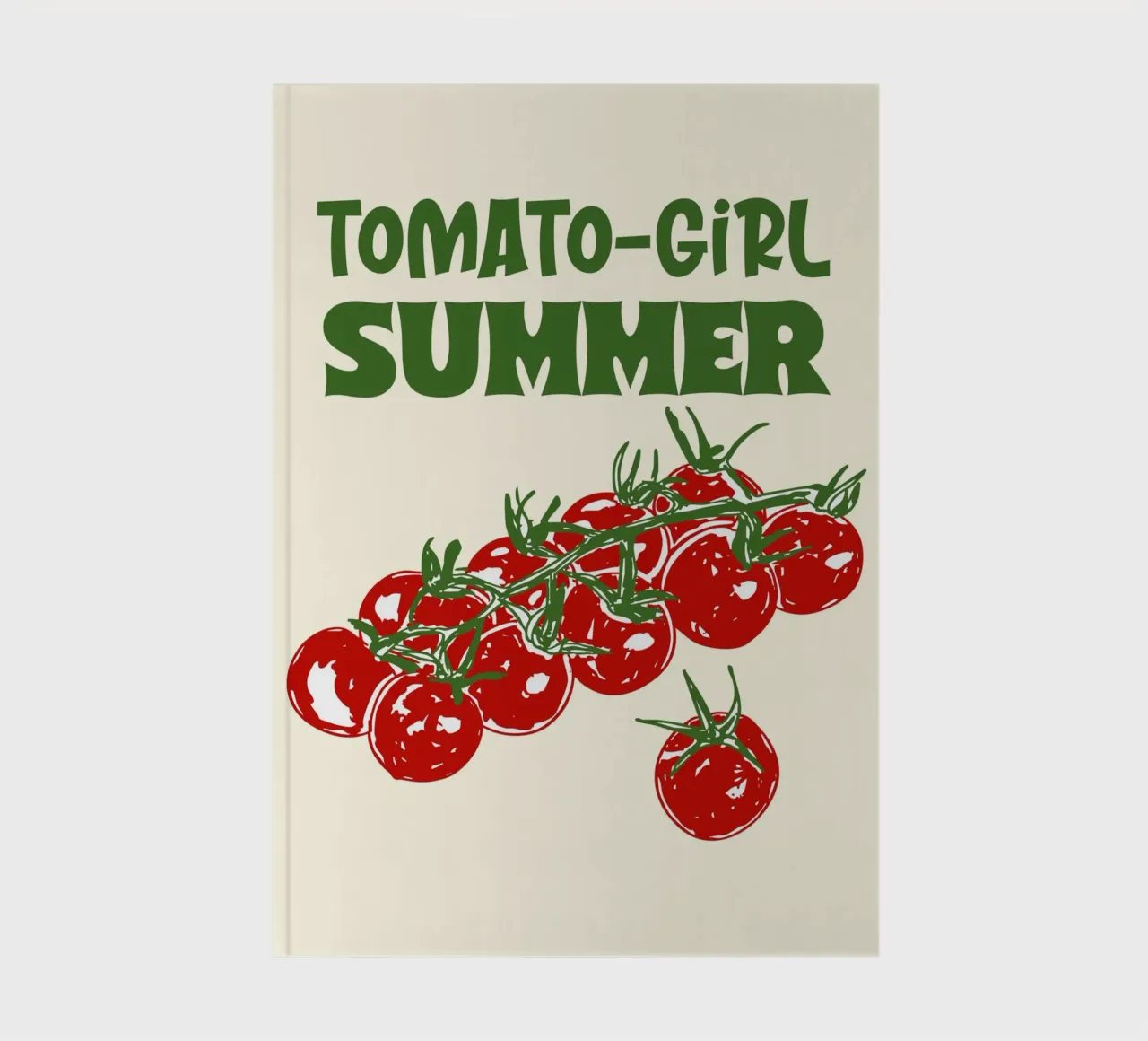 Tomato Girl Summer Vibes Illustration notebook by EDMPROJECT