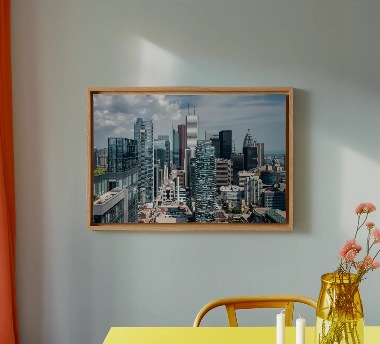 Urban Grid, Toronto, Canada tela con Cornice a cassetta da Wanderlust Vibes
