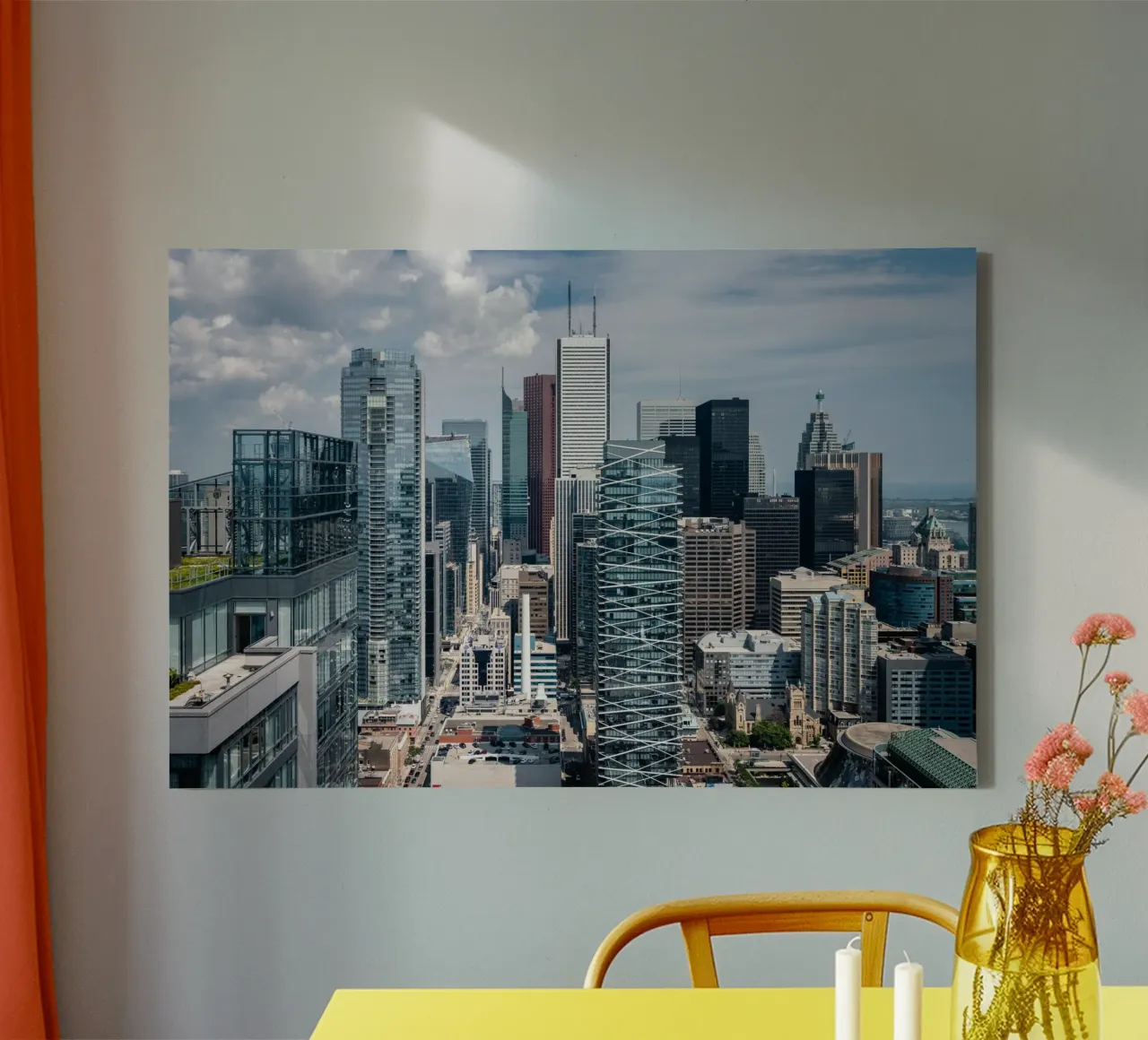 Urban Grid, Toronto, Canada tela con Cornice a cassetta da Wanderlust Vibes