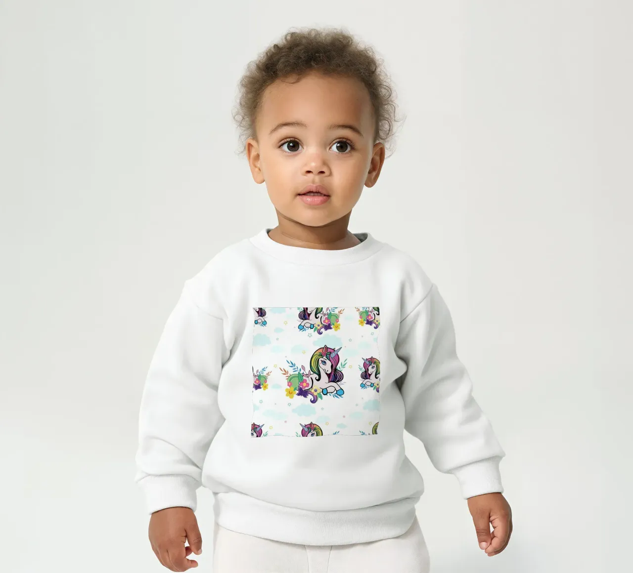 Unicornio con flores sudadera de bebé de gulsengunel