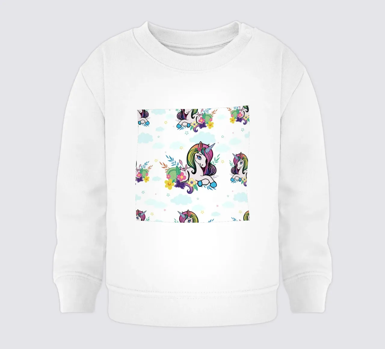 Unicornio con flores sudadera de bebé de gulsengunel