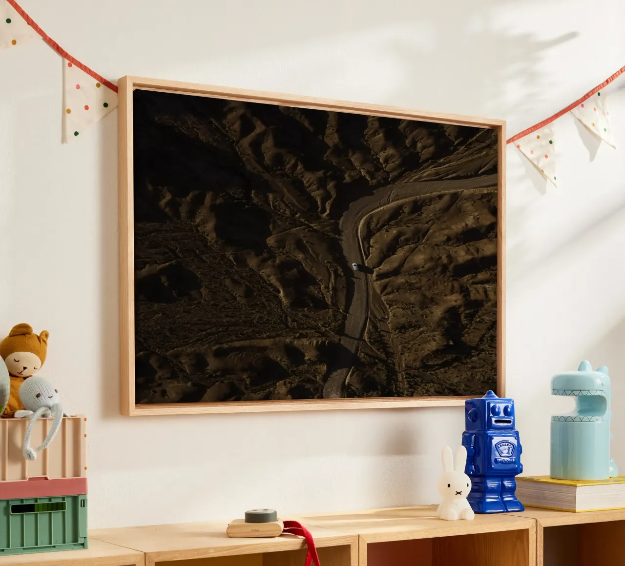 Solitude Curve canvas with Floater frame by StillVibe Home