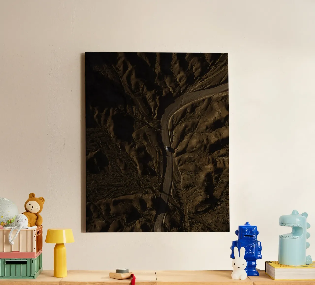 Solitude Curve canvas with Floater frame by StillVibe Home