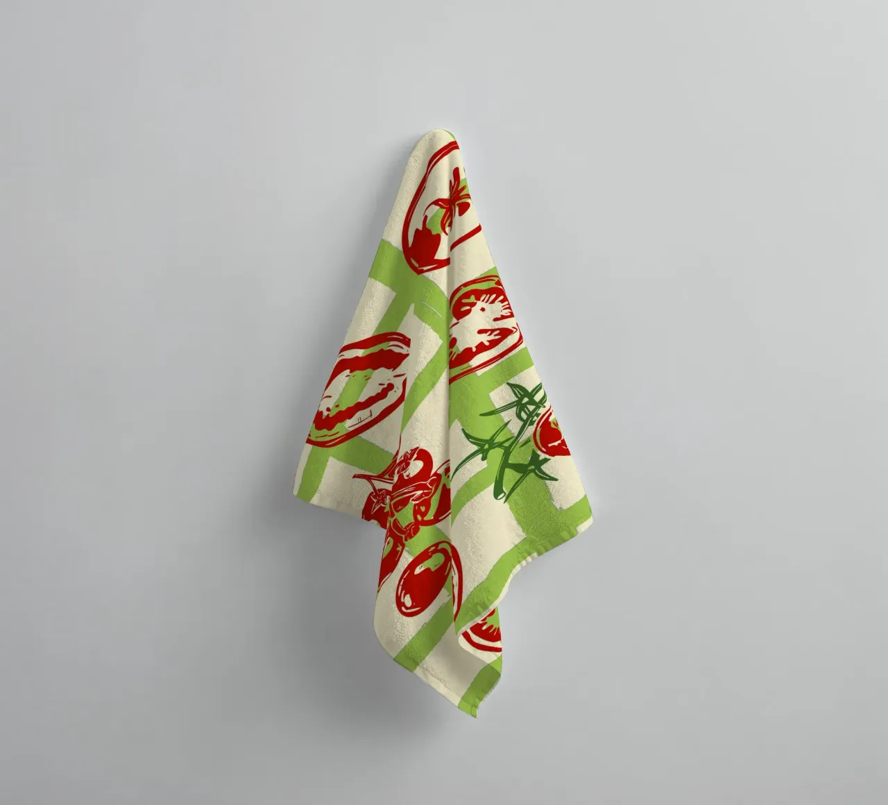 Tomato Picnic Pattern - Vintage Garden Illustration towel by EDMPROJECT