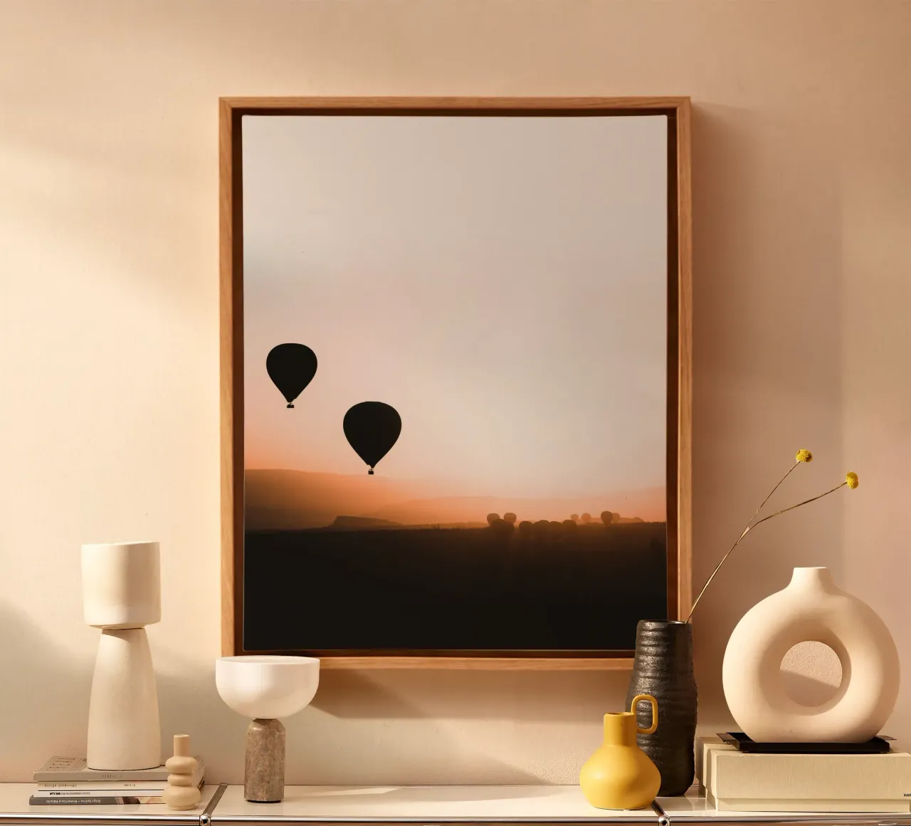 Stille opstijging canvas met Baklijst van StillVibe Home