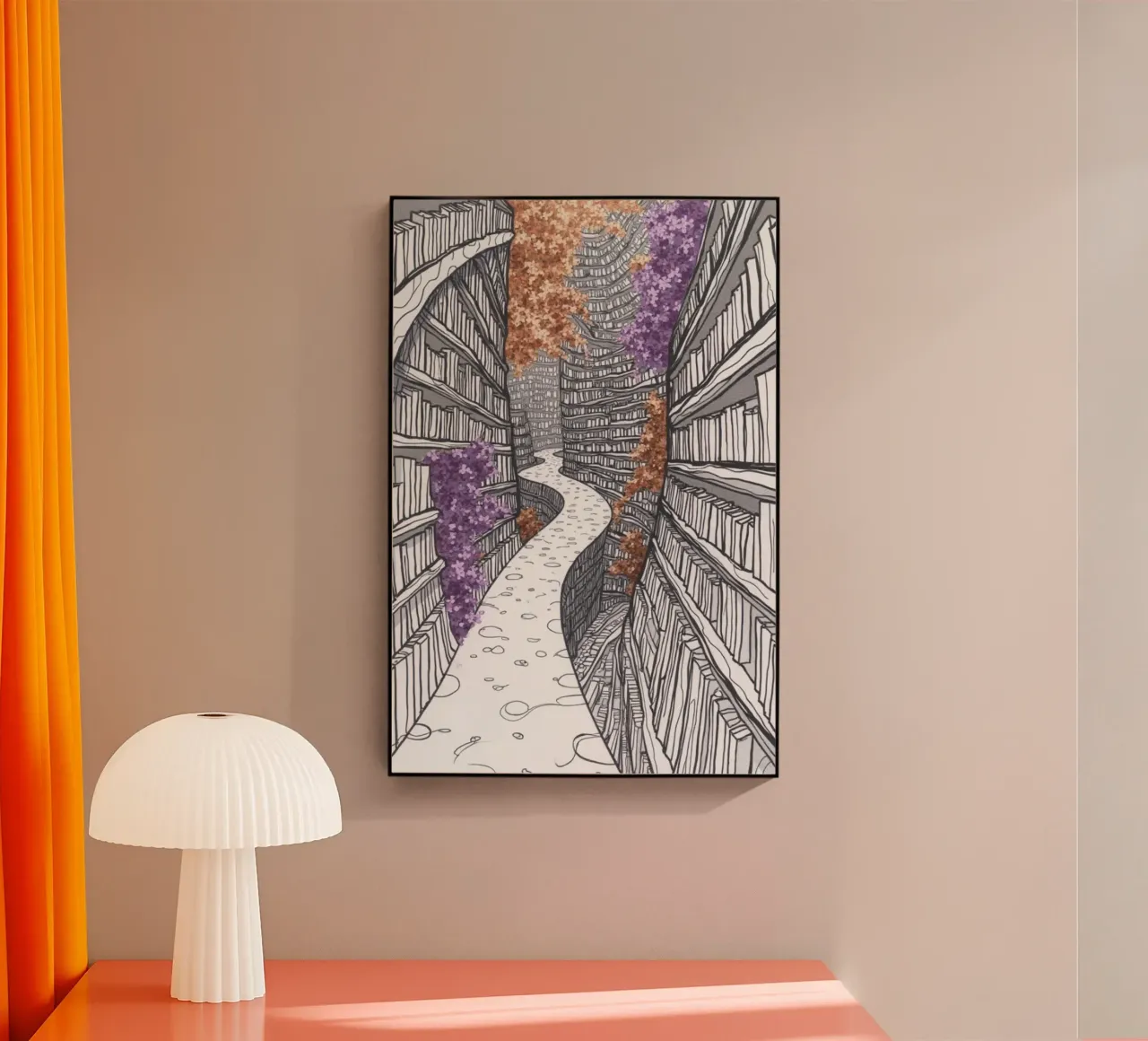 The Library acrylic glass by Dustlight Atelier