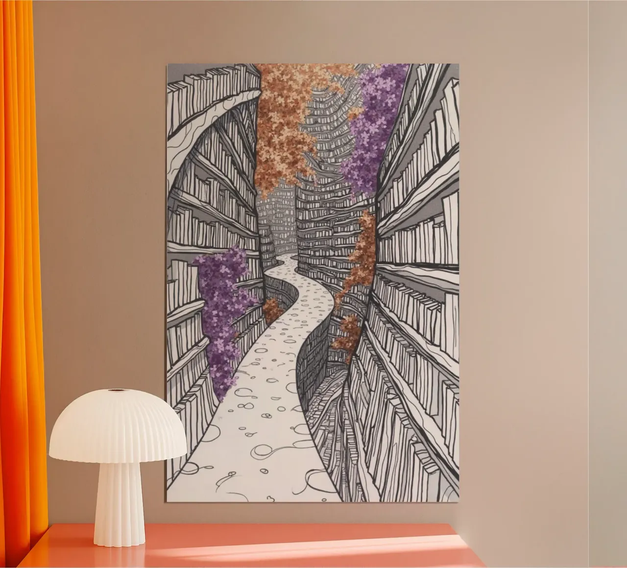 The Library poster by Dustlight Atelier
