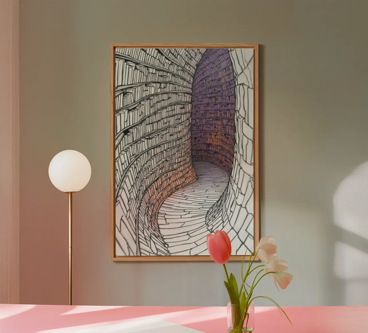 The Library 1 alu-dibond by Dustlight Atelier