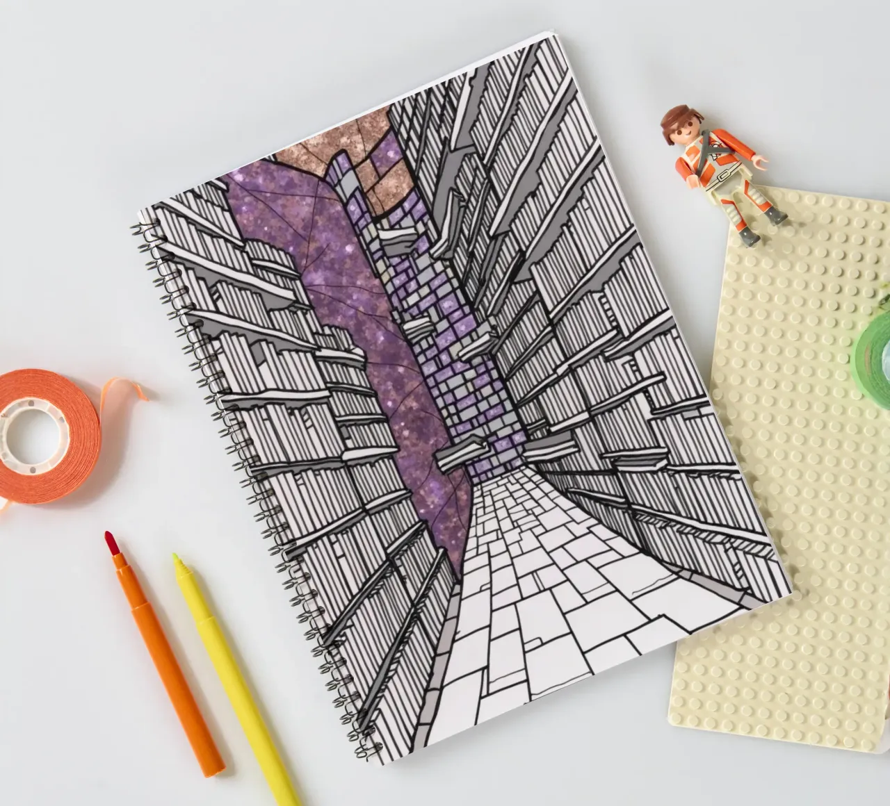 The Library 2 spiral notebook by Dustlight Atelier
