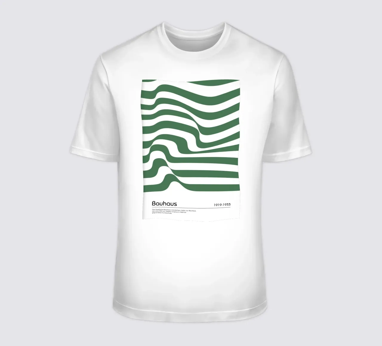 strisce verdi linee ondulate t-shirt da David Taylor