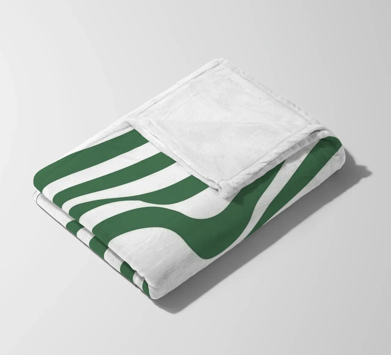 strisce verdi linee ondulate coperta in pile da David Taylor