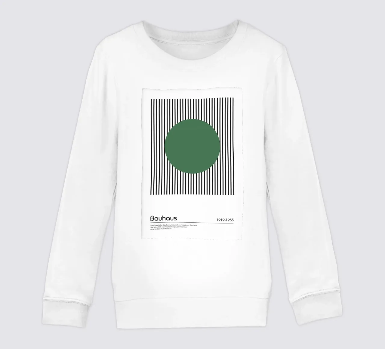 cerchio verde linee verticali nere felpa bambino da David Taylor