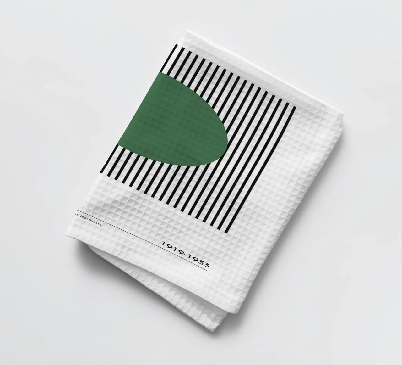 cercle vert lignes verticales noires torchon de David Taylor