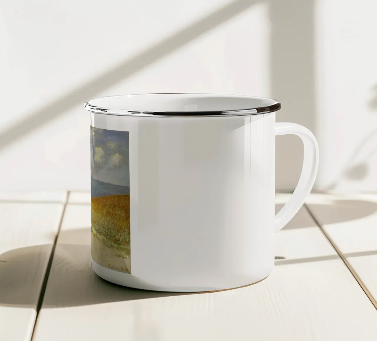 Sentiero nel grano a Pourville 1882 tazza in smalto da RodneyArt