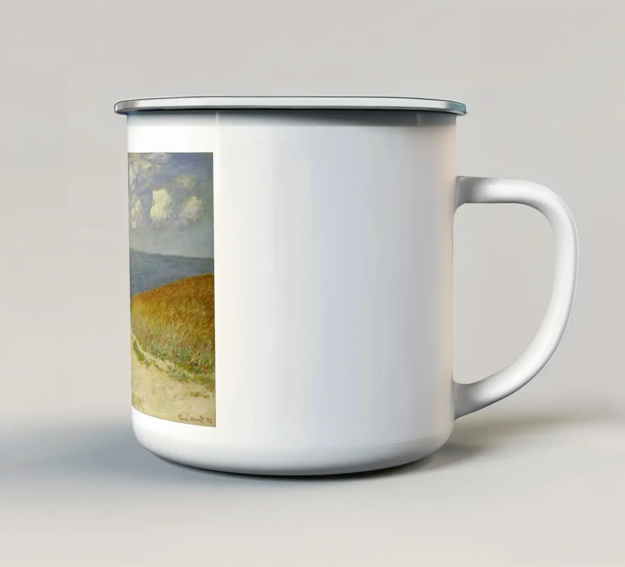 Sentiero nel grano a Pourville 1882 tazza in smalto da RodneyArt