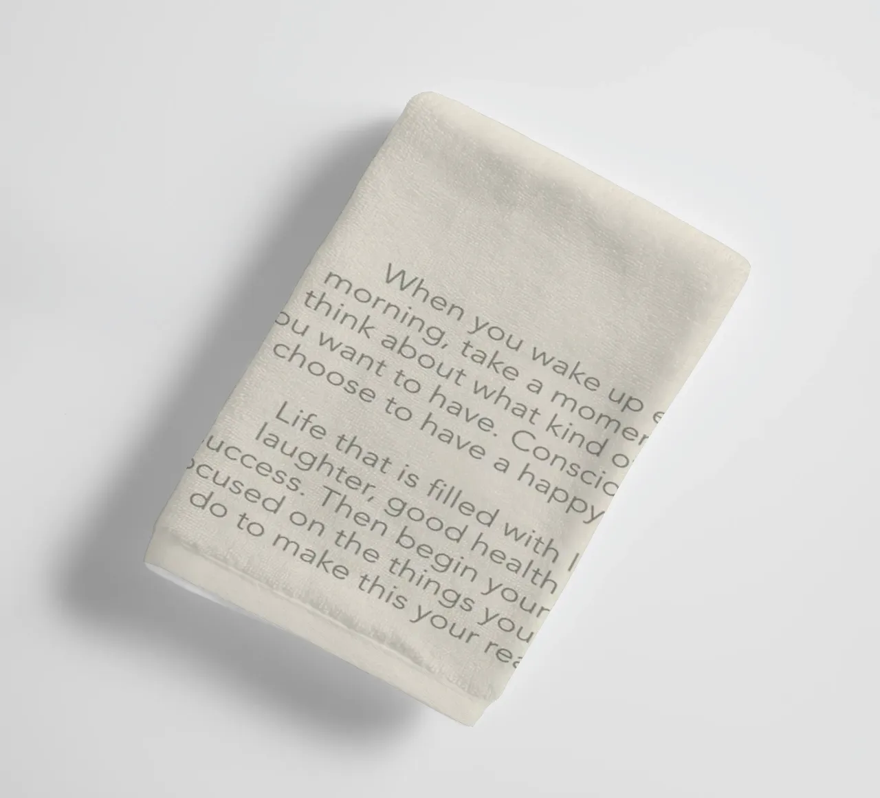 Text Motivation Zitat Inspiration Handtuch von Adam Murray