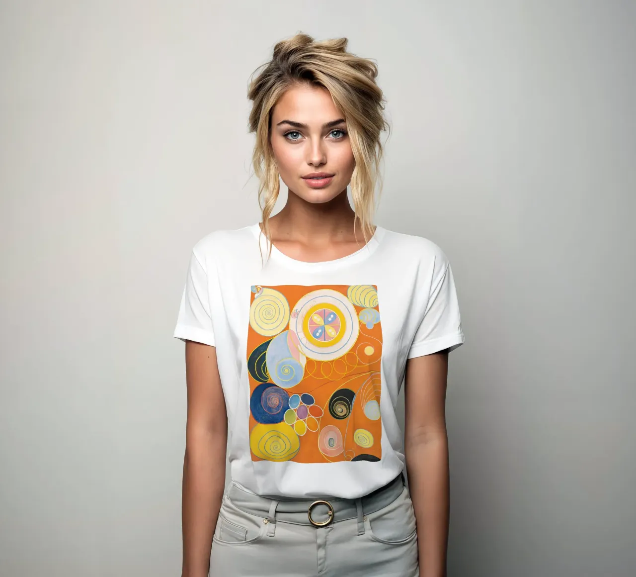 No. 3. I dieci più grandi, Gioventù (1907) di Hilma af Klint t-shirt da donna da Venus Art