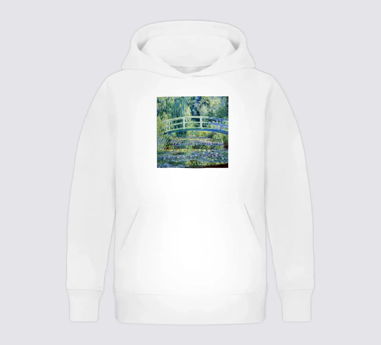Ninfee e ponte giapponese (1899) di Claude Monet felpa bambino con cappuccio da Classic Art Prints