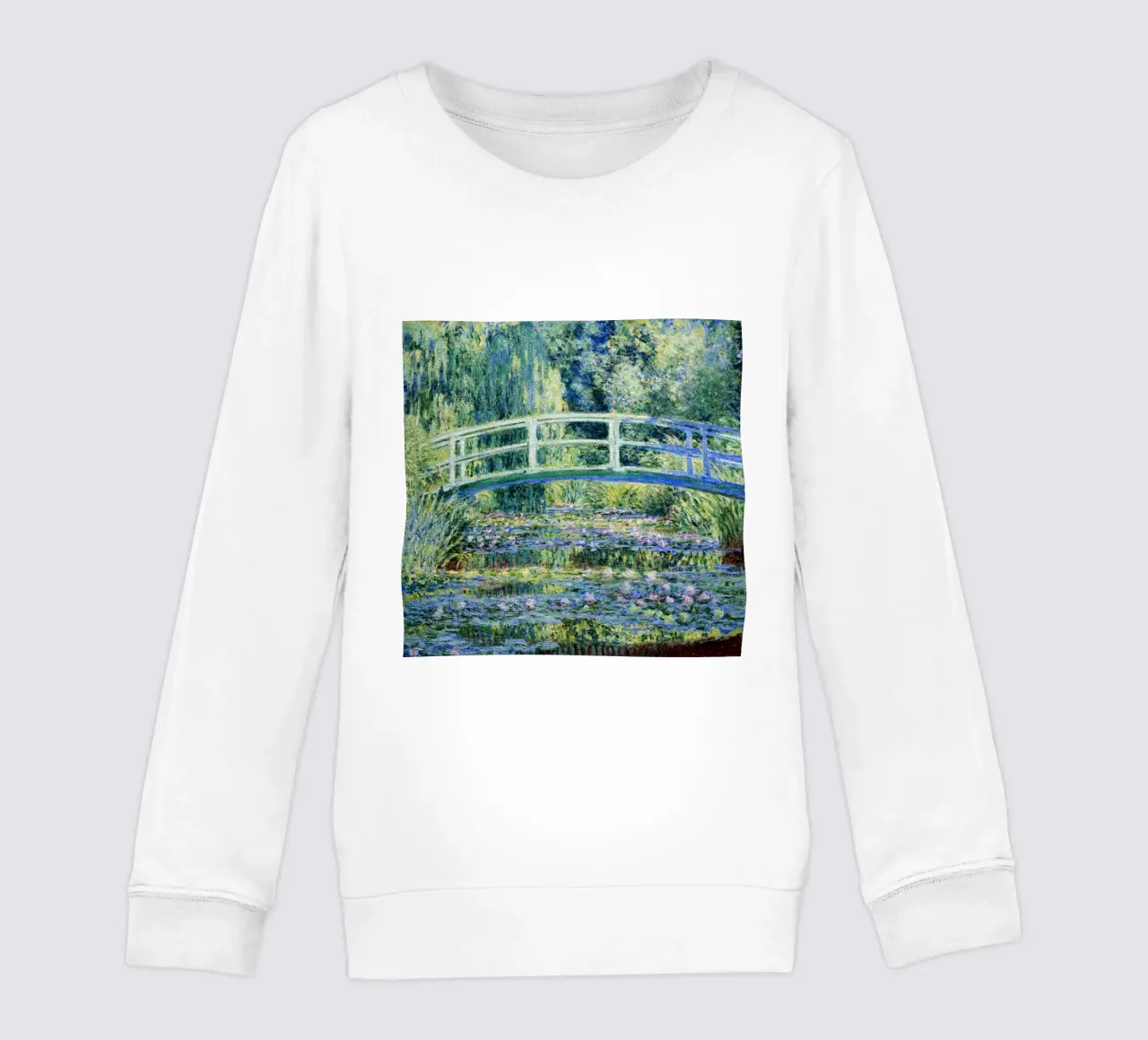 Ninfee e ponte giapponese (1899) di Claude Monet felpa bambino da Classic Art Prints