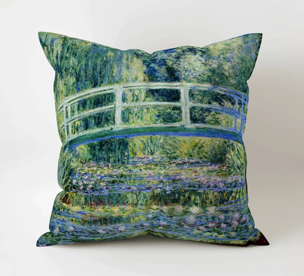 Ninfee e ponte giapponese (1899) di Claude Monet cuscino da Classic Art Prints