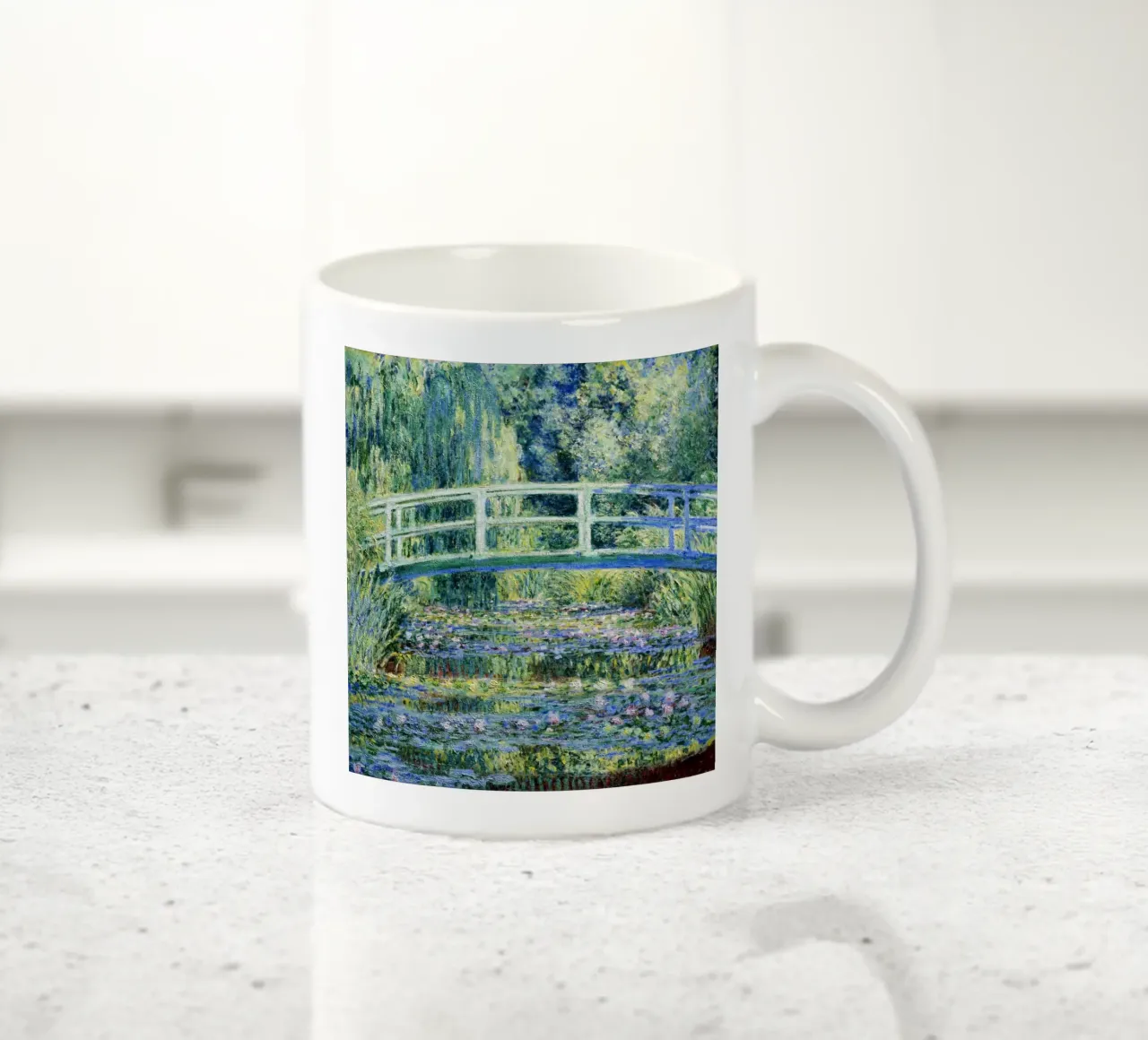 Ninfee e ponte giapponese (1899) di Claude Monet tazza in ceramica da Classic Art Prints