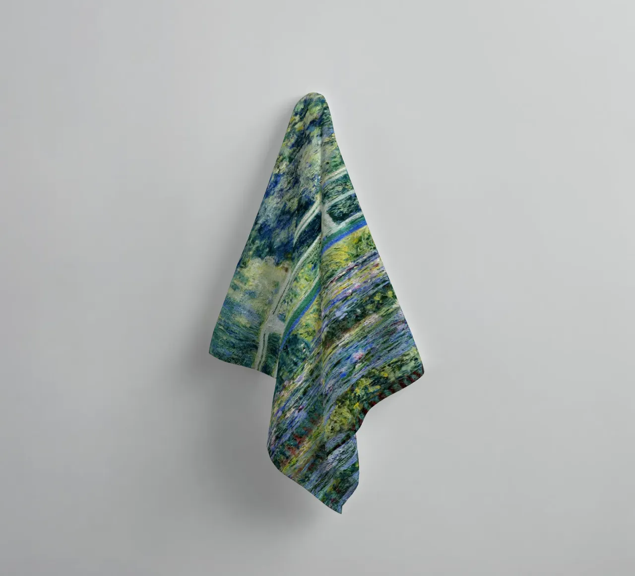 Ninfee e ponte giapponese (1899) di Claude Monet asciugamano da bagno da Classic Art Prints